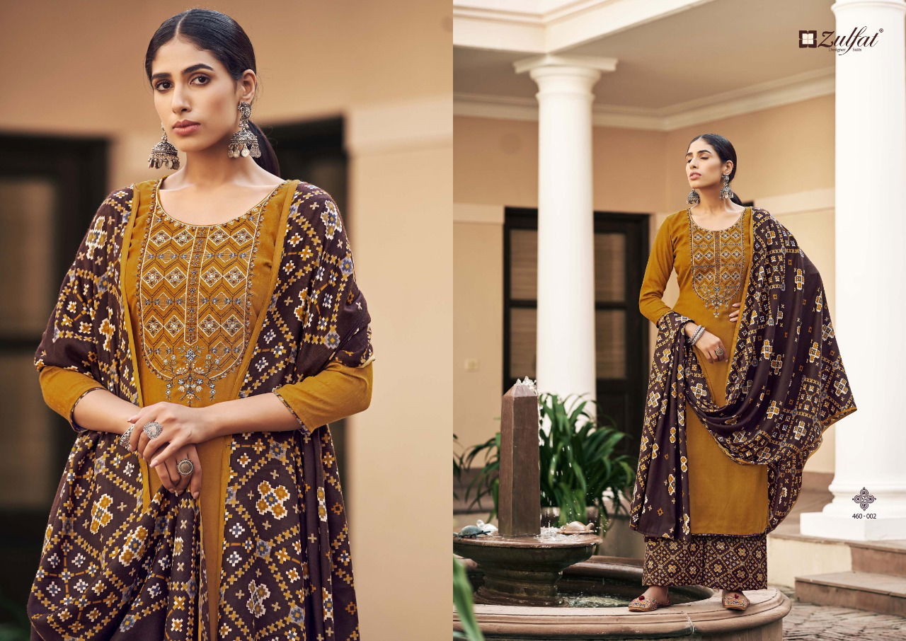 Zulfat Sohni Festive Wear Pashmina Whole Sale Dress Material Collection 